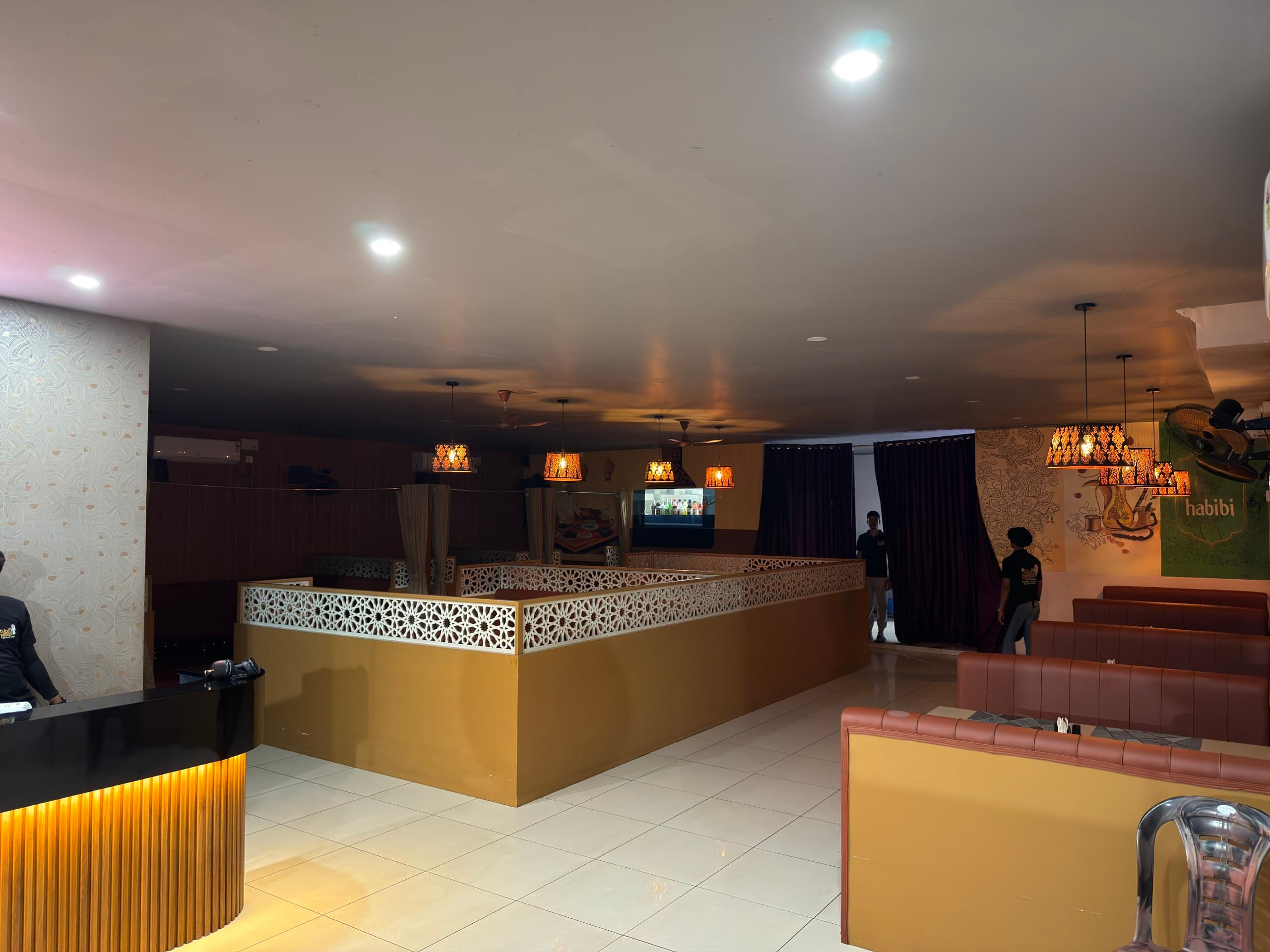 Wide interior view of Habibi Arabian Mandi